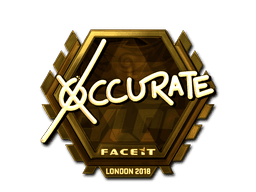 Sticker | xccurate (Gold) | London 2018 (Sticker | xccurate (Gold) | London 2018)