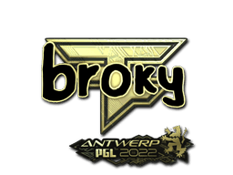 Sticker | broky (Gold) | Antwerp 2022 (Sticker | broky (Gold) | Antwerp 2022)
