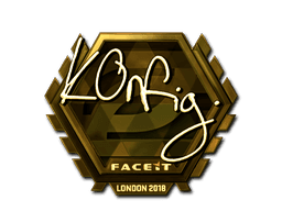Sticker | k0nfig (Gold) | London 2018 (Sticker | k0nfig (Gold) | London 2018)