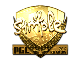 Sticker | s1mple (Gold) | Krakow 2017 (Sticker | s1mple (Gold) | Krakow 2017)