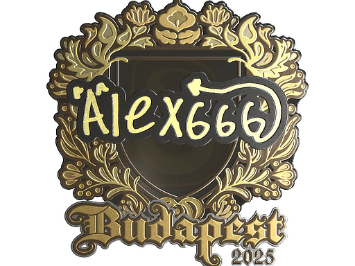 Sticker | alex666 (Gold) | Budapest 2025 (Sticker | alex666 (Gold) | Budapest 2025)