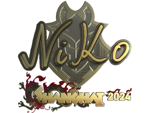 Sticker | NiKo (Gold) | Shanghai 2024 (Sticker | NiKo (Gold) | Shanghai 2024)