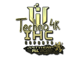 Sticker | Techno4K (Gold) | Antwerp 2022 (Sticker | Techno4K (Gold) | Antwerp 2022)