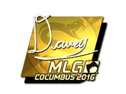 Sticker | DAVEY (Gold) | MLG Columbus 2016 (Sticker | DAVEY (Gold) | MLG Columbus 2016)