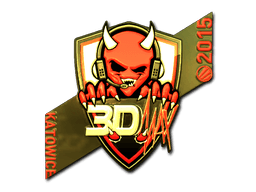 Sticker | 3DMAX (Gold) | Katowice 2015 (Sticker | 3DMAX (Gold) | Katowice 2015)