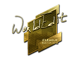 Sticker | WorldEdit (Gold) | Boston 2018 (Sticker | WorldEdit (Gold) | Boston 2018)
