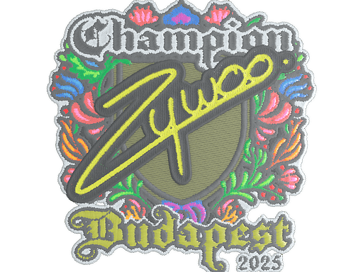 Sticker | ZywOo (Embroidered, Champion) | Budapest 2025 (Sticker | ZywOo (Embroidered, Champion) | Budapest 2025)