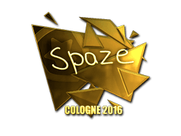 Sticker | spaze (Gold) | Cologne 2016 (Sticker | spaze (Gold) | Cologne 2016)