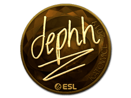 Sticker | dephh (Gold) | Katowice 2019 (Sticker | dephh (Gold) | Katowice 2019)