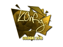 Sticker | k0nfig (Gold) | Cologne 2016 (Sticker | k0nfig (Gold) | Cologne 2016)