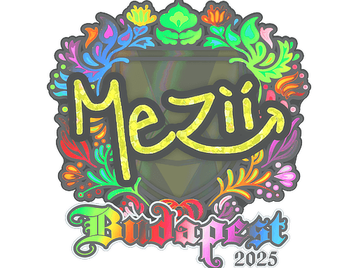 Sticker | mezii (Holo) | Budapest 2025 (Sticker | mezii (Holo) | Budapest 2025)