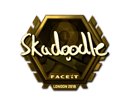 Sticker | Skadoodle (Gold) | London 2018 (Sticker | Skadoodle (Gold) | London 2018)