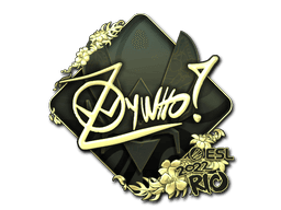 Sticker | ZywOo (Gold) | Rio 2022 (Sticker | ZywOo (Gold) | Rio 2022)