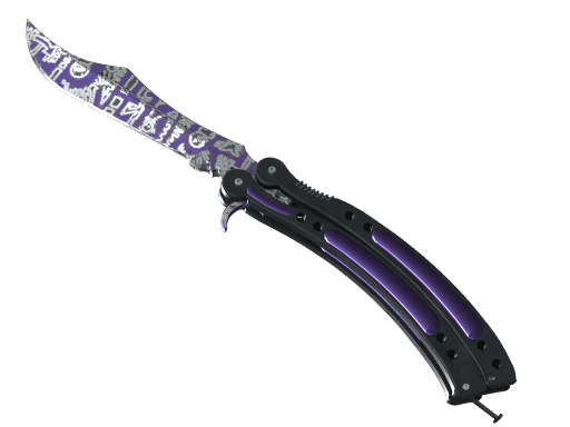 ★ Нож-бабочка | Ручная роспись — Немного поношенное (★ Butterfly Knife | Freehand MW)