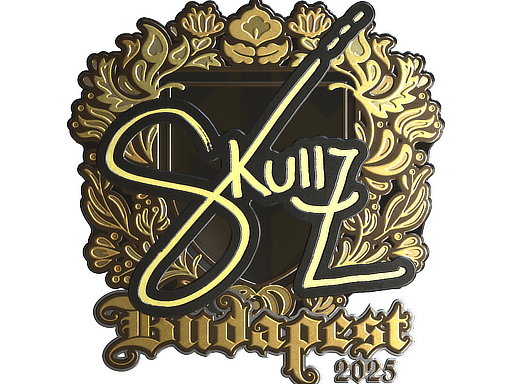 Sticker | skullz (Gold) | Budapest 2025 (Sticker | skullz (Gold) | Budapest 2025)