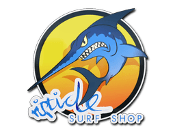 Sticker | Ocean Sunset Stabbyfish (Sticker | Ocean Sunset Stabbyfish)