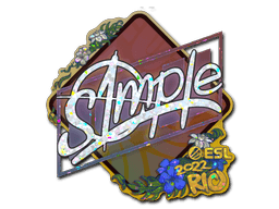 Sticker | s1mple (Glitter) | Rio 2022 (Sticker | s1mple (Glitter) | Rio 2022)
