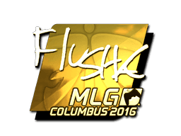 Sticker | flusha (Gold) | MLG Columbus 2016 (Sticker | flusha (Gold) | MLG Columbus 2016)