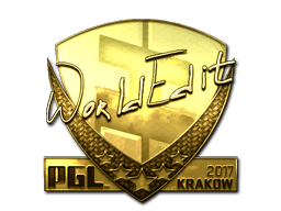 Sticker | WorldEdit (Gold) | Krakow 2017 (Sticker | WorldEdit (Gold) | Krakow 2017)