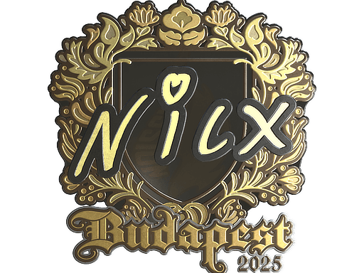Sticker | nicx (Gold) | Budapest 2025 (Sticker | nicx (Gold) | Budapest 2025)
