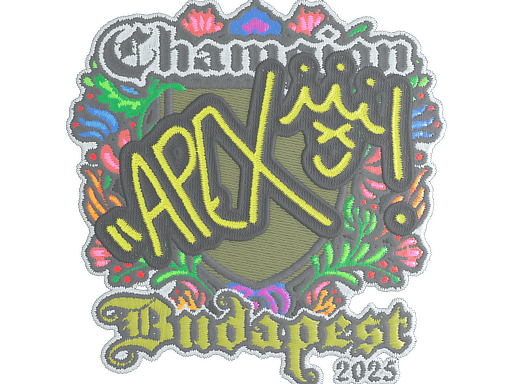 Sticker | apEX (Embroidered, Champion) | Budapest 2025 (Sticker | apEX (Embroidered, Champion) | Budapest 2025)