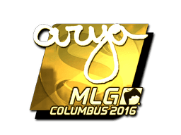 Sticker | arya (Gold) | MLG Columbus 2016 (Sticker | arya (Gold) | MLG Columbus 2016)