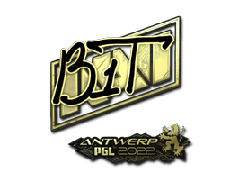 Sticker | b1t (Gold) | Antwerp 2022 (Sticker | b1t (Gold) | Antwerp 2022)