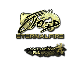 Sticker | xfl0ud (Gold) | Antwerp 2022 (Sticker | xfl0ud (Gold) | Antwerp 2022)