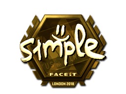 Sticker | s1mple (Gold) | London 2018 (Sticker | s1mple (Gold) | London 2018)