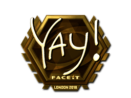 Sticker | yay (Gold) | London 2018 (Sticker | yay (Gold) | London 2018)