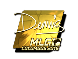 Sticker | dennis (Gold) | MLG Columbus 2016 (Sticker | dennis (Gold) | MLG Columbus 2016)