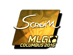 Sticker | ScreaM (Gold) | MLG Columbus 2016 (Sticker | ScreaM (Gold) | MLG Columbus 2016)