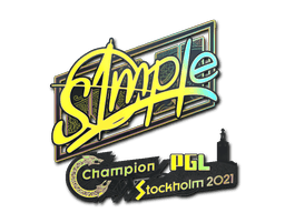 Sticker | s1mple (Holo) | Stockholm 2021 (Sticker | s1mple (Holo) | Stockholm 2021)