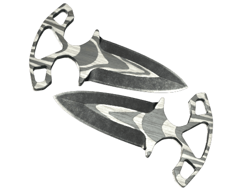 ★ Тычковые ножи | Черный глянец — Поношенное (★ Shadow Daggers | Black Laminate WW)