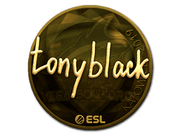 Sticker | tonyblack (Gold) | Katowice 2019 (Sticker | tonyblack (Gold) | Katowice 2019)
