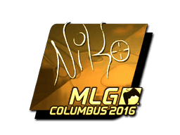 Sticker | NiKo (Gold) | MLG Columbus 2016 (Sticker | NiKo (Gold) | MLG Columbus 2016)