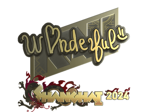 Sticker | w0nderful (Gold) | Shanghai 2024 (Sticker | w0nderful (Gold) | Shanghai 2024)