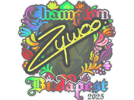 Sticker | ZywOo (Holo, Champion) | Budapest 2025 (Sticker | ZywOo (Holo, Champion) | Budapest 2025)