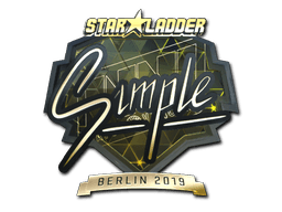 Sticker | s1mple (Gold) | Berlin 2019 (Sticker | s1mple (Gold) | Berlin 2019)