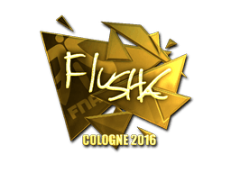 Sticker | flusha (Gold) | Cologne 2016 (Sticker | flusha (Gold) | Cologne 2016)
