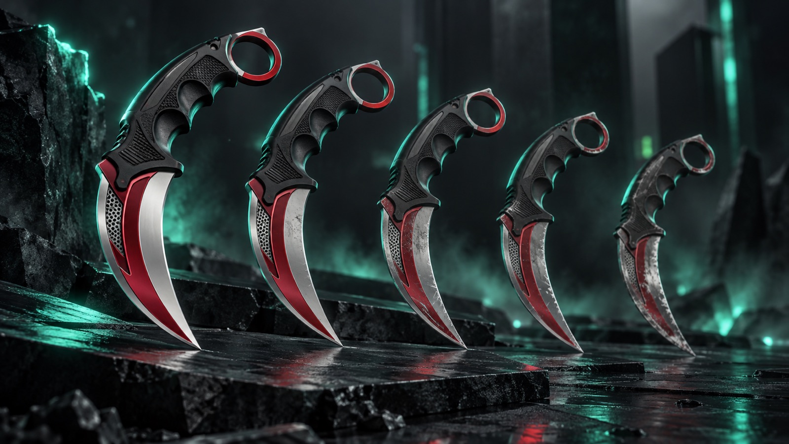 Керамбит Автотроника в разных износах: от Factory New до Battle-Scarred
