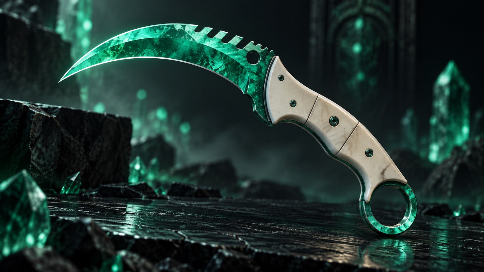 Нож-коготь Talon Knife в CS2 с кольцом на рукояти