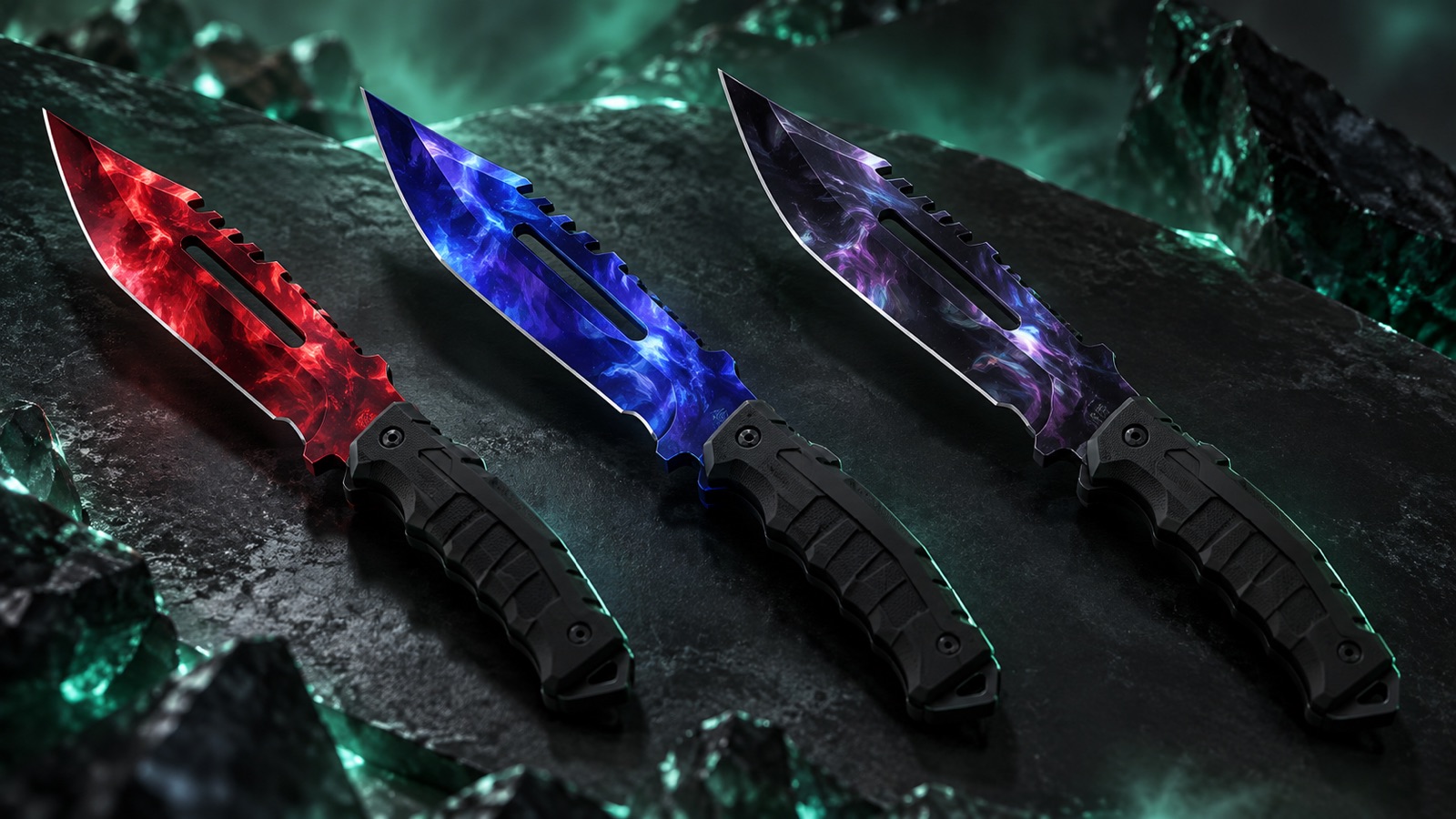 Фазы Doppler на ноже выживания: Ruby, Sapphire, Black Pearl