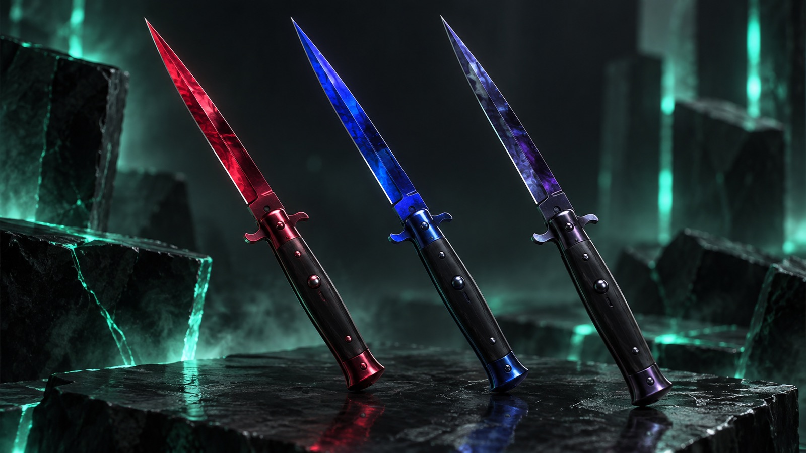 Фазы Doppler на стилете: Ruby, Sapphire, Black Pearl