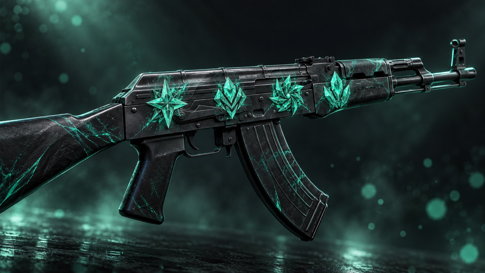 Крафт на AK-47 из четырёх наклеек кс 2 одного цвета