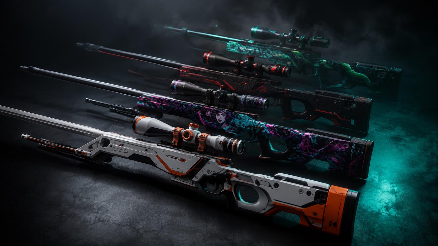 Популярные скины AWP в CS2: Asiimov, Neo-Noir, Redline и Atheris